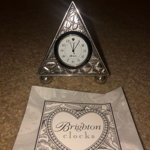 Brighton clock petal leaf steel metal little clock